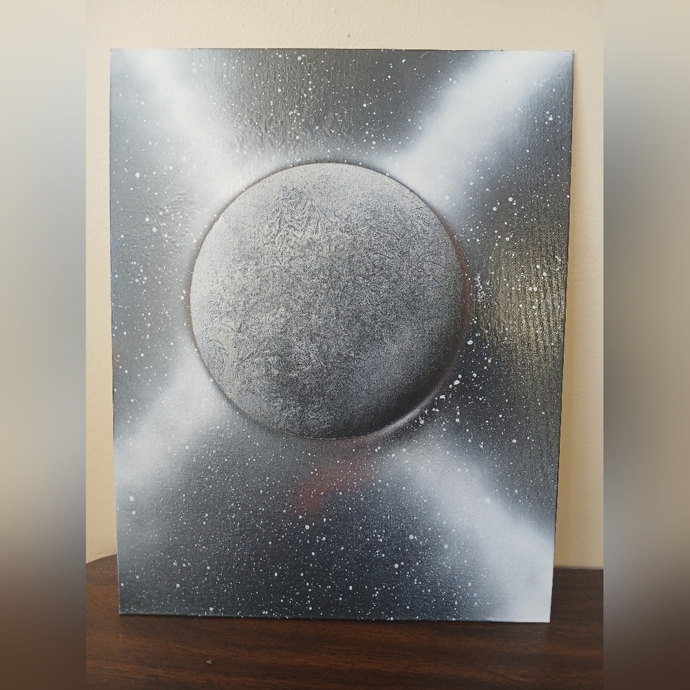 Moon Spray Paint Painting